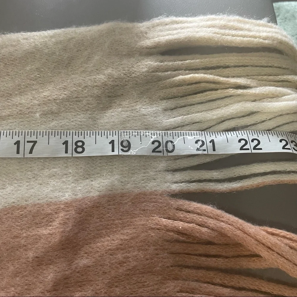 Free People Striped Wrap/Scarf | Tan, Cream, Orange | OS